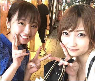 元欅坂46の今泉佑唯と志田愛佳の2ショット写真