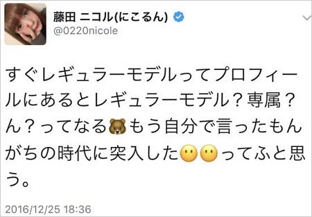 藤田ニコルが渡辺リサを批判ツイート画像