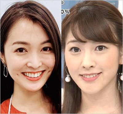 福田典子アナと三上真奈アナ