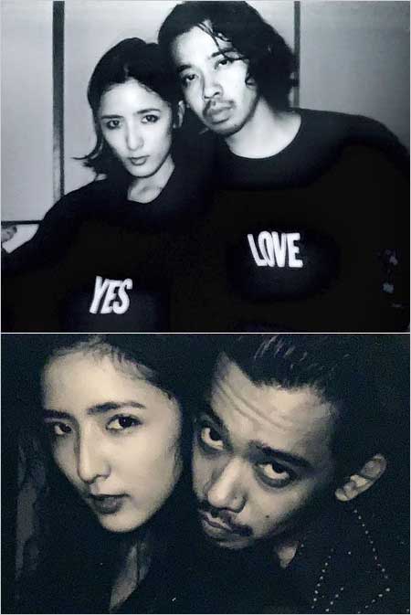 元E-girls藤井萩花と夫LEOの2ショット画像