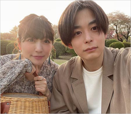 あいのり桃と旦那しょうの顔出し2ショット画像