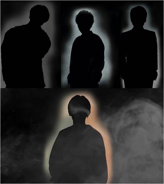 二宮和也YouTubeチャンネルのシルエット画像(菊池風磨・中丸雄一・山田涼介)