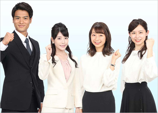 フジテレビ2021年入社の新人・山本賢太アナ、竹俣紅アナ、小室瑛莉子アナ、小山内鈴奈アナ