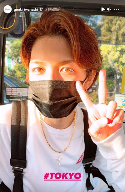 岩橋玄樹が帰国インスタグラムストーリーズ画像