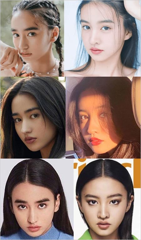 kokiとソックリ中国女優ヴァンダ・マーグラフ(李宛妲)の顔比較画像