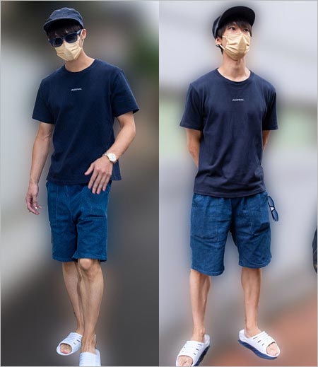 まことお兄さんサングラス・マスク姿のプライベート私服画像