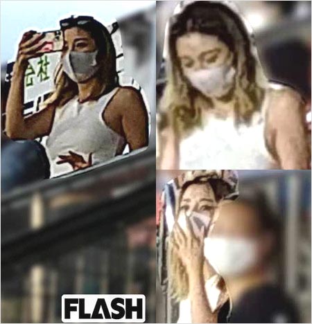 木下優樹菜が湘南ベルマーレ試合観戦画像