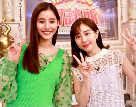 新木優子と田中みな実アナウンサー