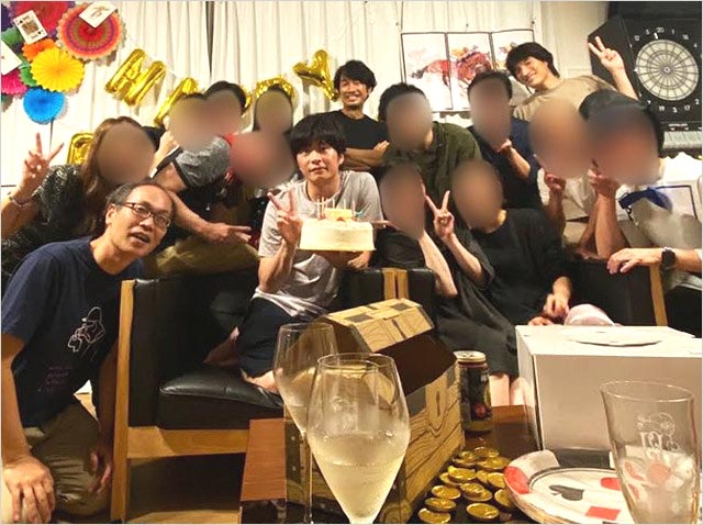 田中圭誕生日パーティー参加者（鈴之助・眞島秀和・正名僕蔵）
