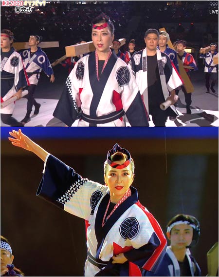 真矢ミキ東京五輪開会式キャプチャー画像