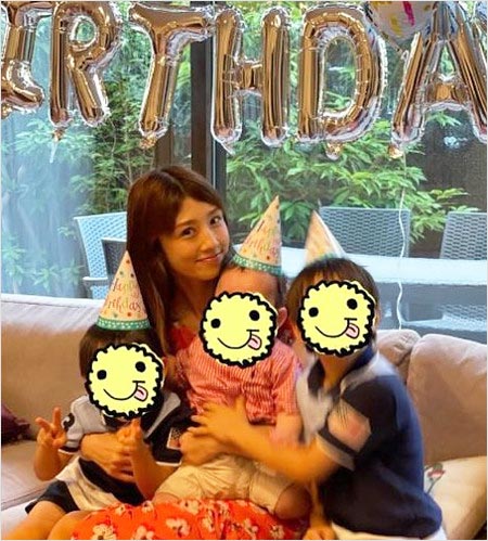 小倉優子の子供・三男の誕生日パーティー画像