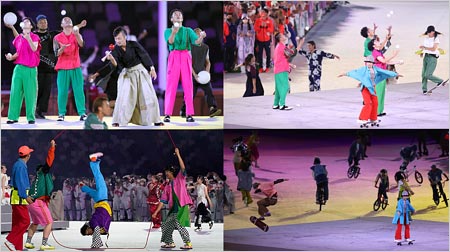 東京五輪BMX・スケボー・ダブルダッチ・けん玉パフォーマンス画像