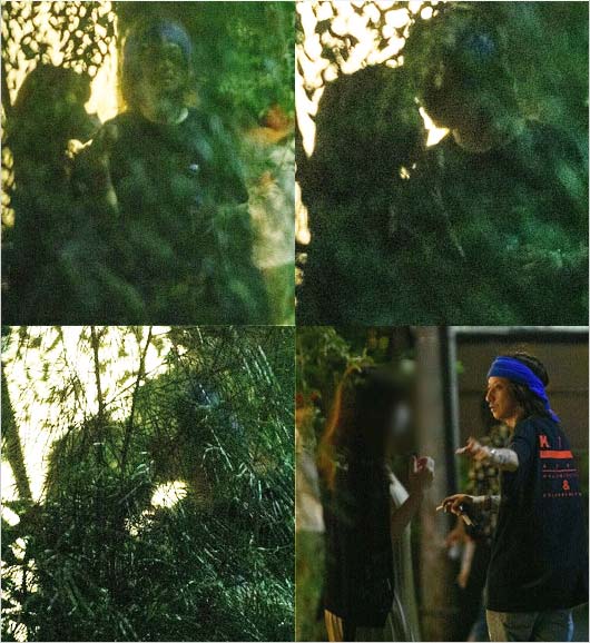 清春不倫の路上キス画像