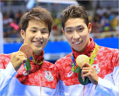 瀬戸大也選手と萩野公介選手