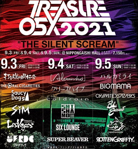 TREASURE05X 2021出演バンド・アーティスト