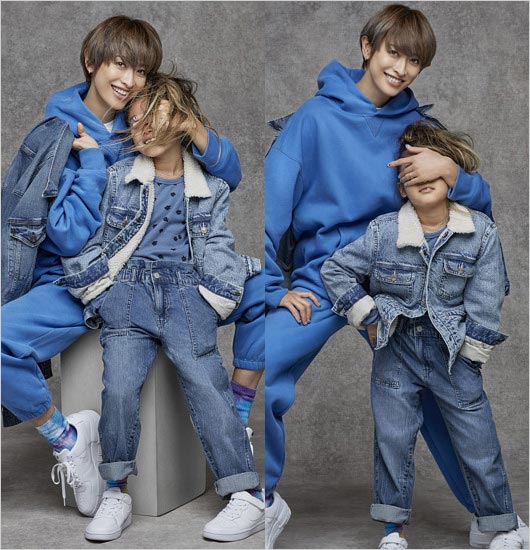 山田優と長女のGAP秋コレクション画像