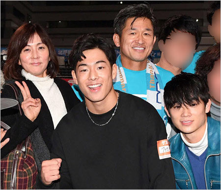 三浦知良の妻と子供の家族写真