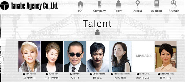 リップスライムが消える前の田辺エージェンシー所属タレントリスト