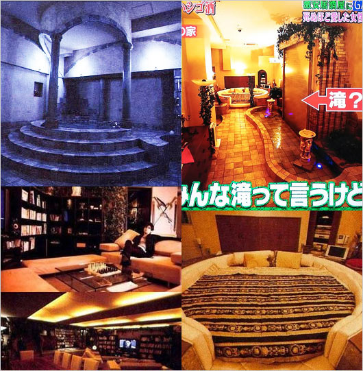 GACKTの白亜の豪邸のベッドルームやバスルーム画像