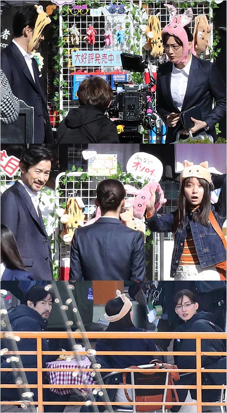 女性自身が撮影『ぎぼむす』正月スペシャルの富士急ハイランド・ロケ現場画像