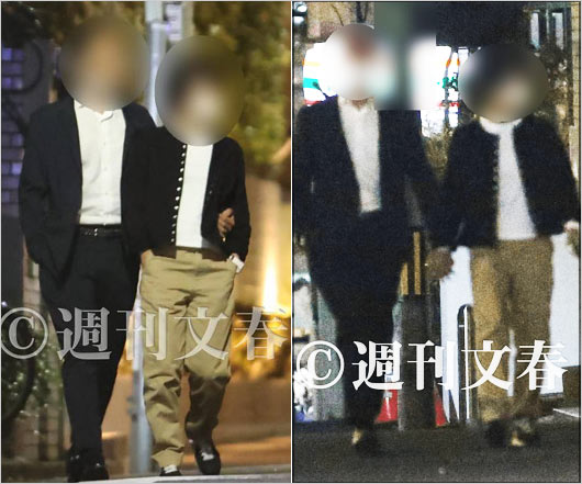 週刊文春の元有名選手の夫でテレビ朝日幹部A氏と不倫相手の部下Bさんの手つなぎデート画像