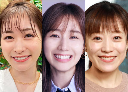 岩田絵里奈・田中みな実・江藤愛