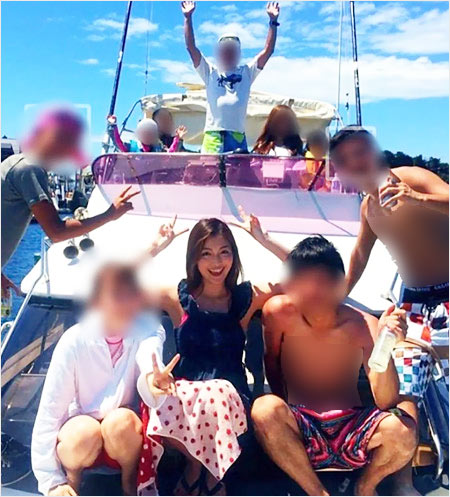 福田典子アナと夫のパリピ画像