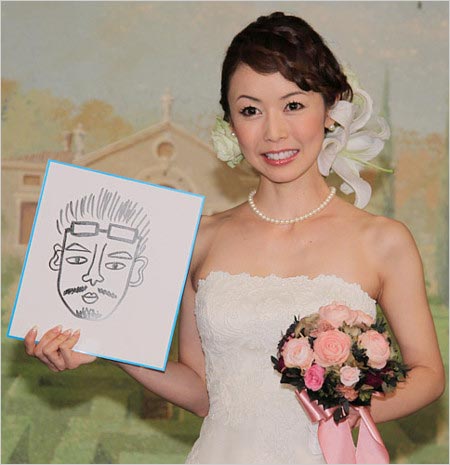 宮崎宣子アナと元夫のエイベックス社員の似顔絵画像