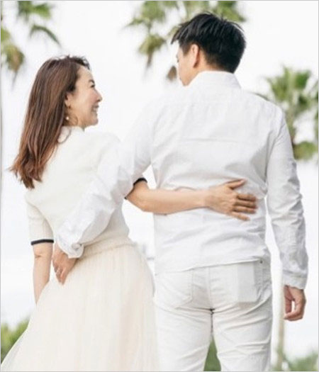 宮崎宣子アナと再婚相手の夫の画像