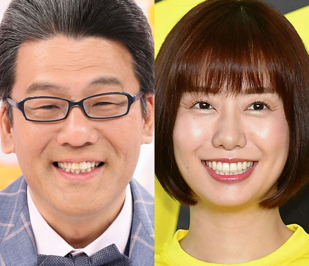 軽部真一アナ＆山崎夕貴アナ