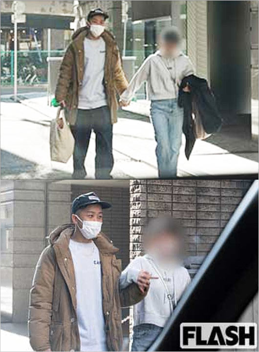 週刊誌FLASHの瑛人と新恋人の2ショット画像