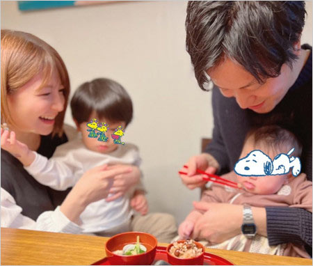矢口真里と旦那・梅田賢三と子供の顔画像