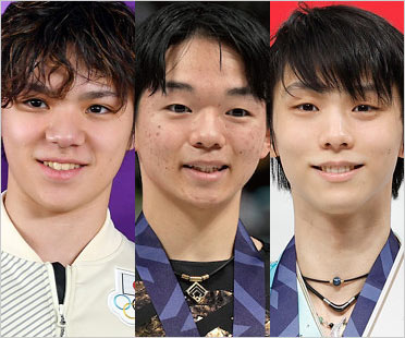 宇野昌磨選手・鍵山優真選手・羽生結弦選手
