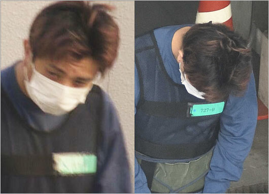 田中聖容疑者を逮捕後・身柄送検時の画像