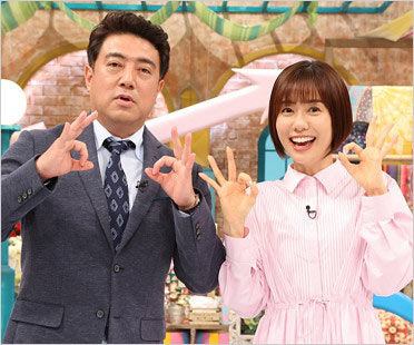 ポップUP!司会の佐野瑞樹アナと山崎夕貴アナ