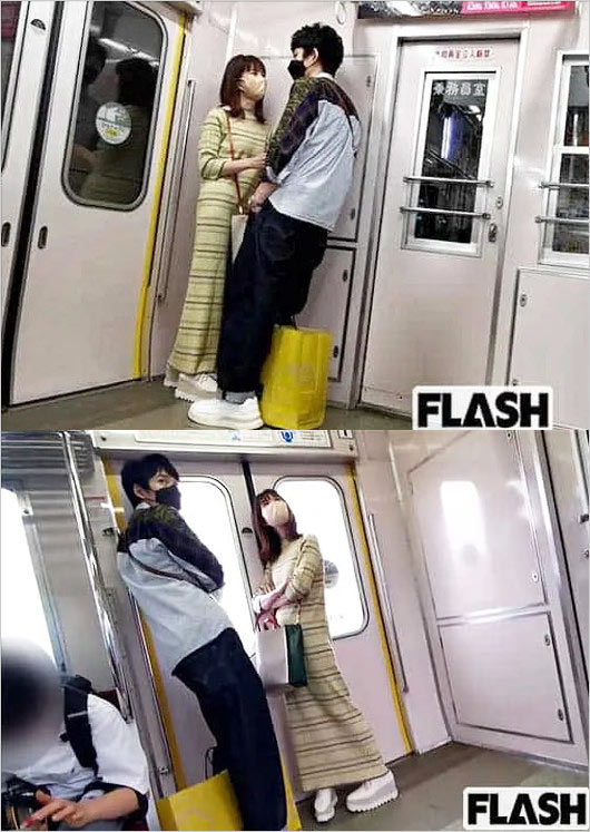 岡田将生とフジテレビアナウンサー鈴木唯の小田急線デート画像