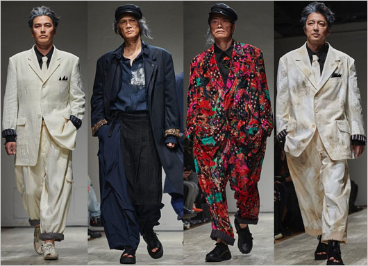 要潤・加藤雅也・遠藤憲一・大沢たかお『ヨウジヤマモト』パリコレ画像