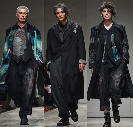 伊藤英明・竜星涼・城田優『ヨウジヤマモト』パリコレ画像