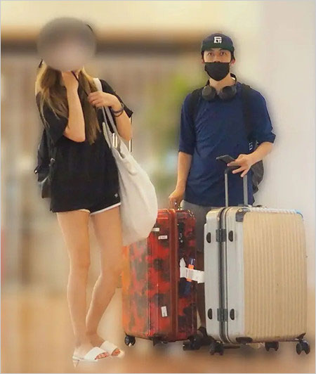 キングコング西野亮廣と彼女の海外旅行画像