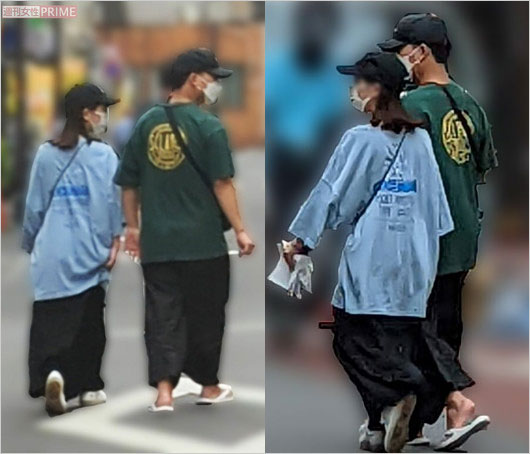 四千頭身・後藤拓実と彼女・柚木亜里紗デート画像(週刊女性撮影)