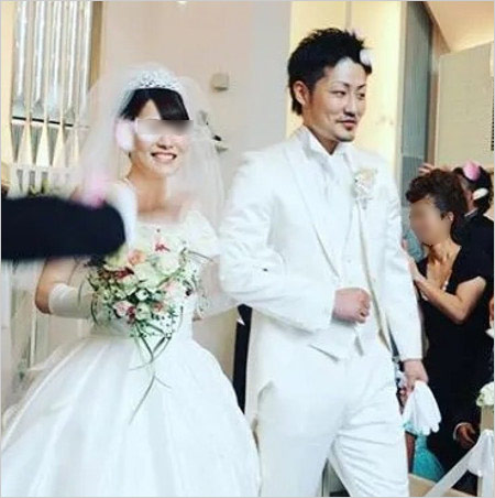 狩野祐介選手と妻の画像