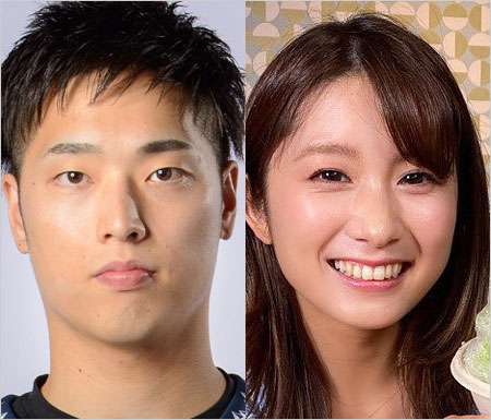 岡田侑大選手と尾島早都樹アナウンサー