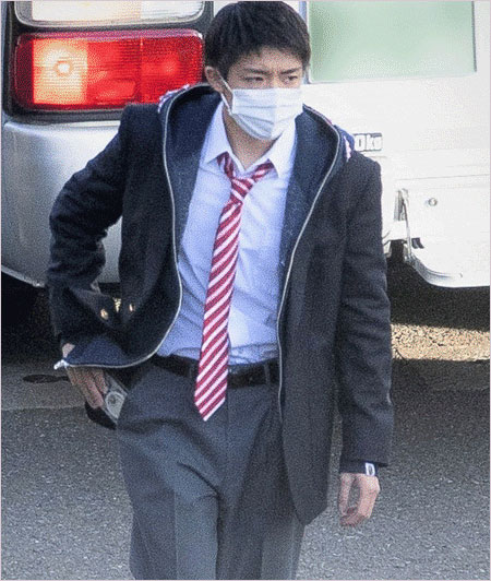 岸優太の映画Gメン撮影現場画像