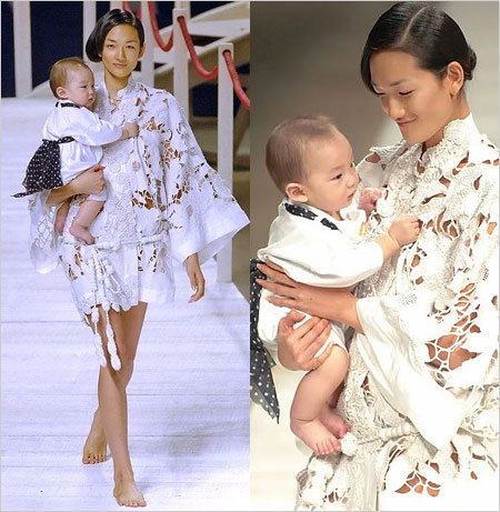 冨永愛と子供の画像