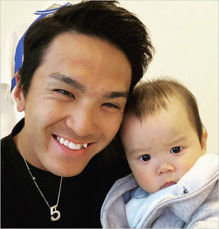 西武ライオンズ山田遥楓選手と子供の顔画像
