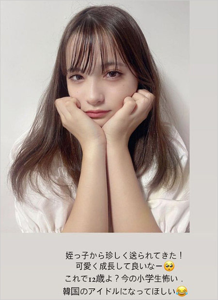 ダレノガレ明美の美人な姪っ子のインスタストーリー画像