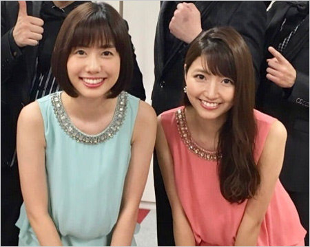 フジテレビ山崎夕貴アナ&三田友梨佳アナ