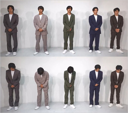 キンプリFCコメント動画のお辞儀シーン切り抜き画像