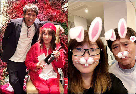 小川菜摘とダウンタウン浜田雅功の画像