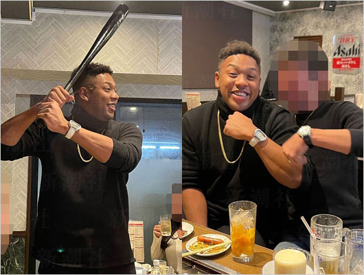 巨人オコエ瑠偉と反社会的勢力の宴会画像(週刊新潮)